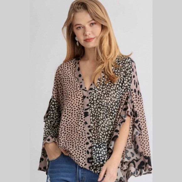 Multi Print Animal Top - Picture 2 of 10